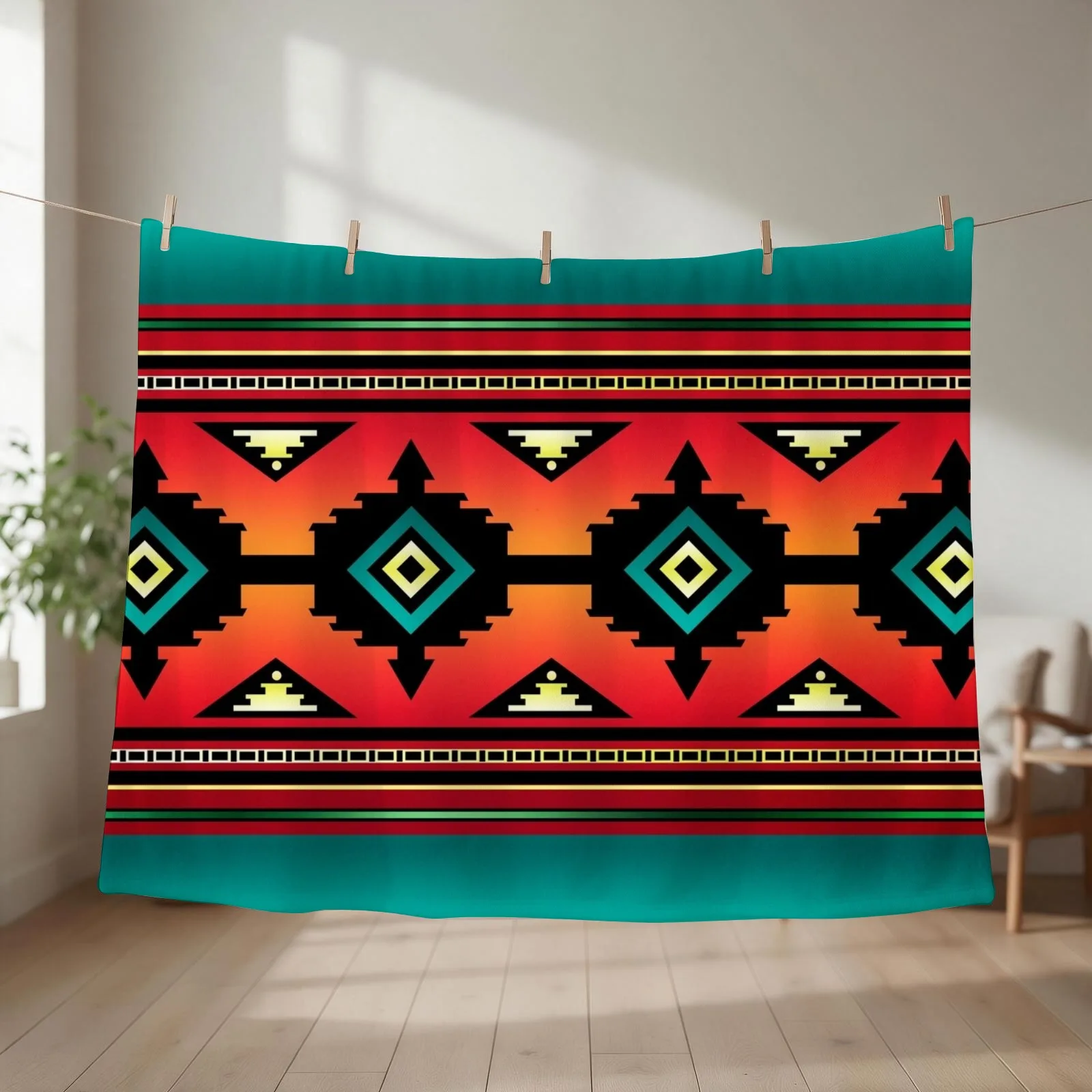 Canyon Navajo Throw Blanket couch cozy soft plush fuzzy picnic outdoor blanket