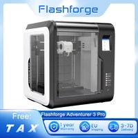 Flashforge Adventurer 3 Pro 3D Printer, Removable Nozzle, Filament Detection, Camera Monitor, Glass Build Plate, 150*150*150mm