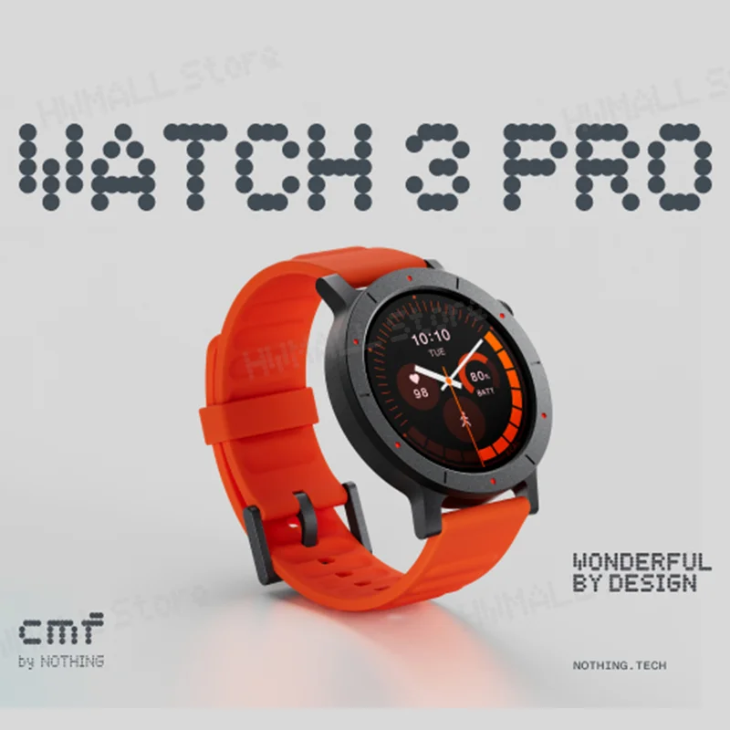 Global Version CMF Watch 3 Pro Smartwatch 1.43inches AMOLED up to 13 Day Battery Dual GPS Bluetooth calling with noise reduction 3
