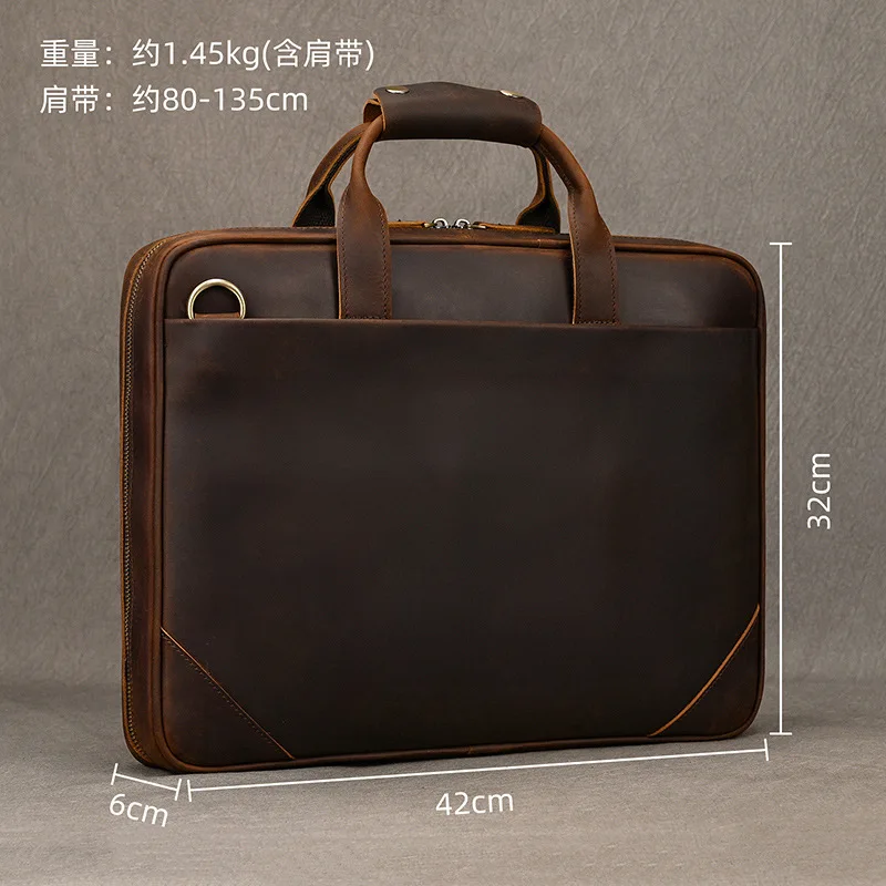 حقائب رجل التنقل في الهواء الطلق متعددة الوظائف حقائب الكتف الأعمال حقائب جلدية الرجعية Maletín MHGWB