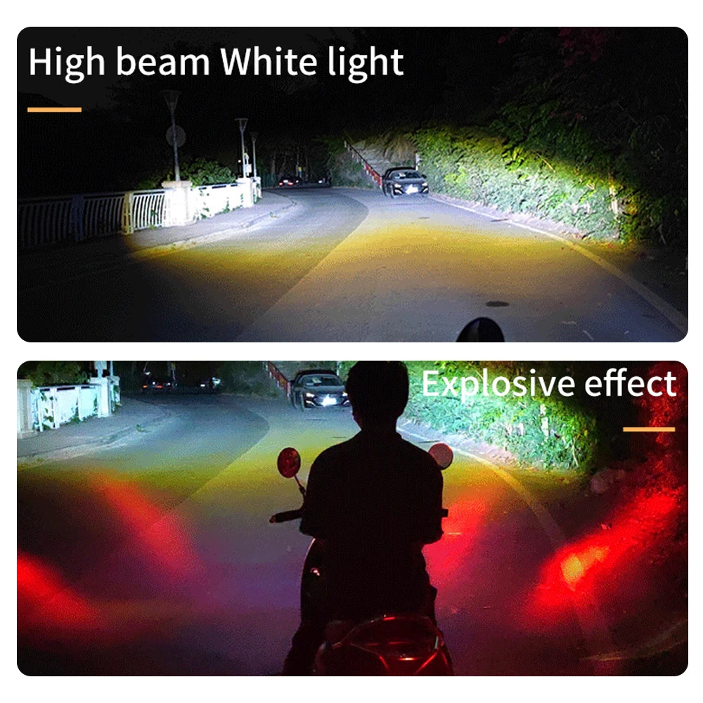 2PCS 30W LED Spot Pod Race Lights Off Road Motorcycle Dirt Bike Fog Driving Work Lights with Devil eye design