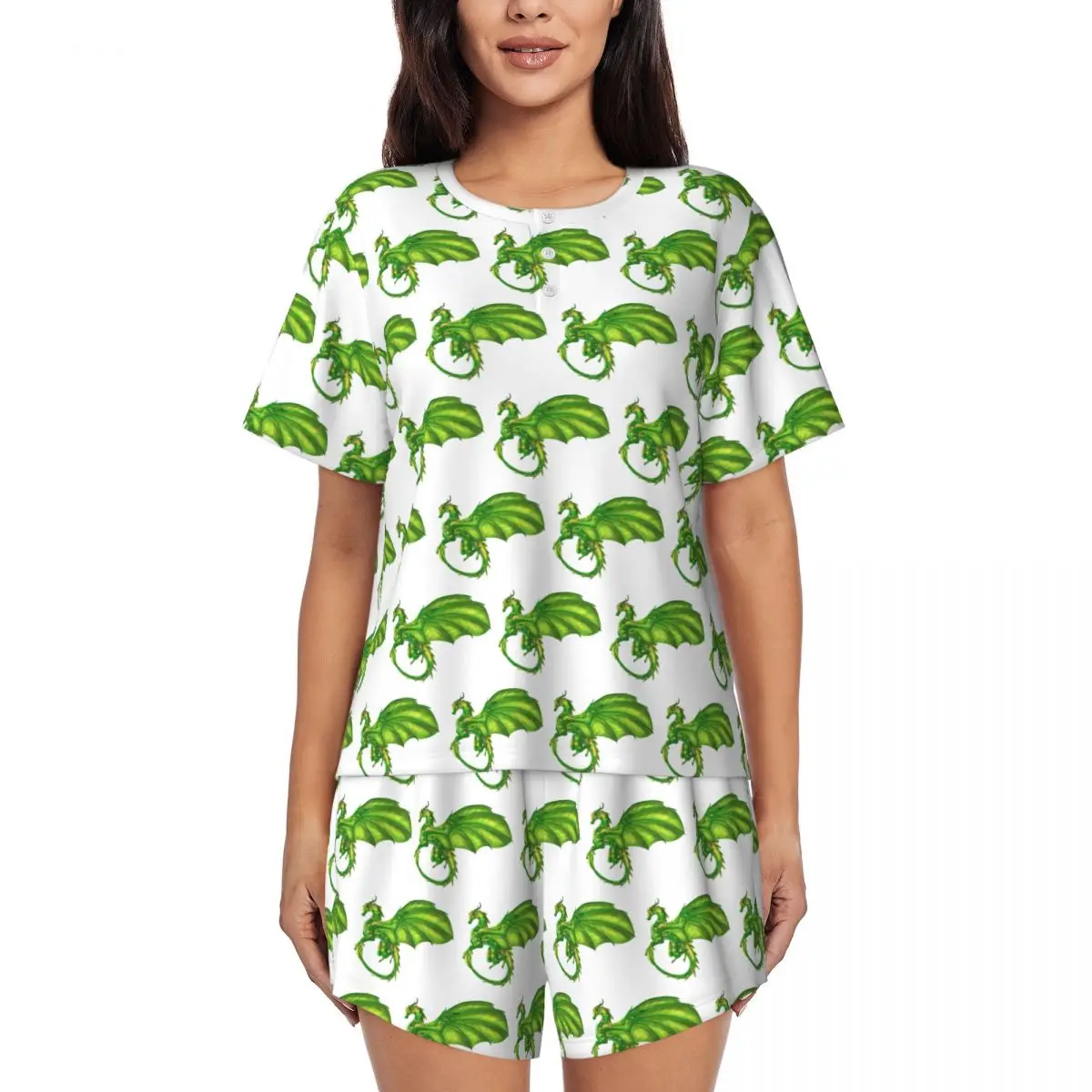 

Sundew - Ночные рубашки с круглым вырезом и короткими рукавами Wings Of Fire, женские мягкие пижамные комплекты, короткие штаны