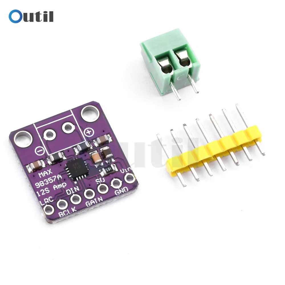 MAX98357 I2S papan Amplifier 3W, papan sirkuit modul dekoder DAC Kelas D untuk Raspberry Pi ESP32