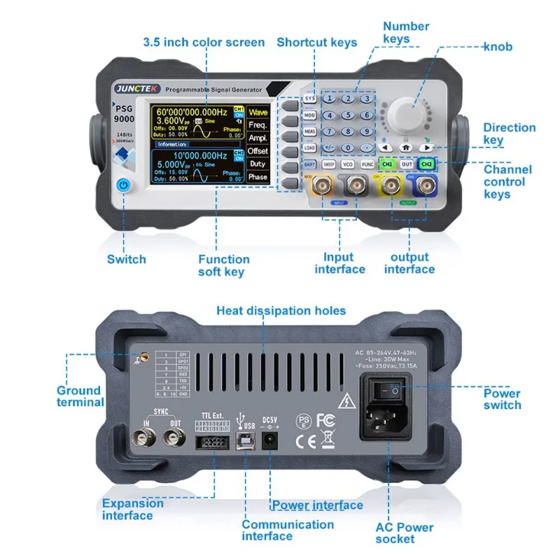 

ProgrammableDDSCNC Dual-Channel Function Arbitrary Wave Signal Source Generator Frequency Meter