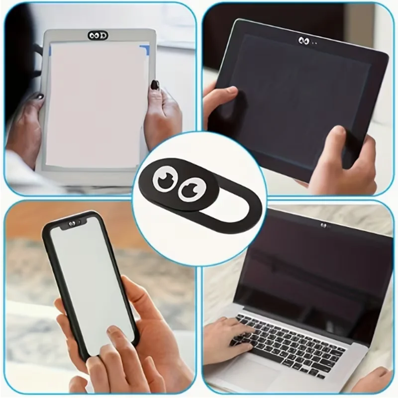 8pcs  Camera privacy protection film, with strong adhesive ABS slider, suitable for laptops, smartphones and tablets