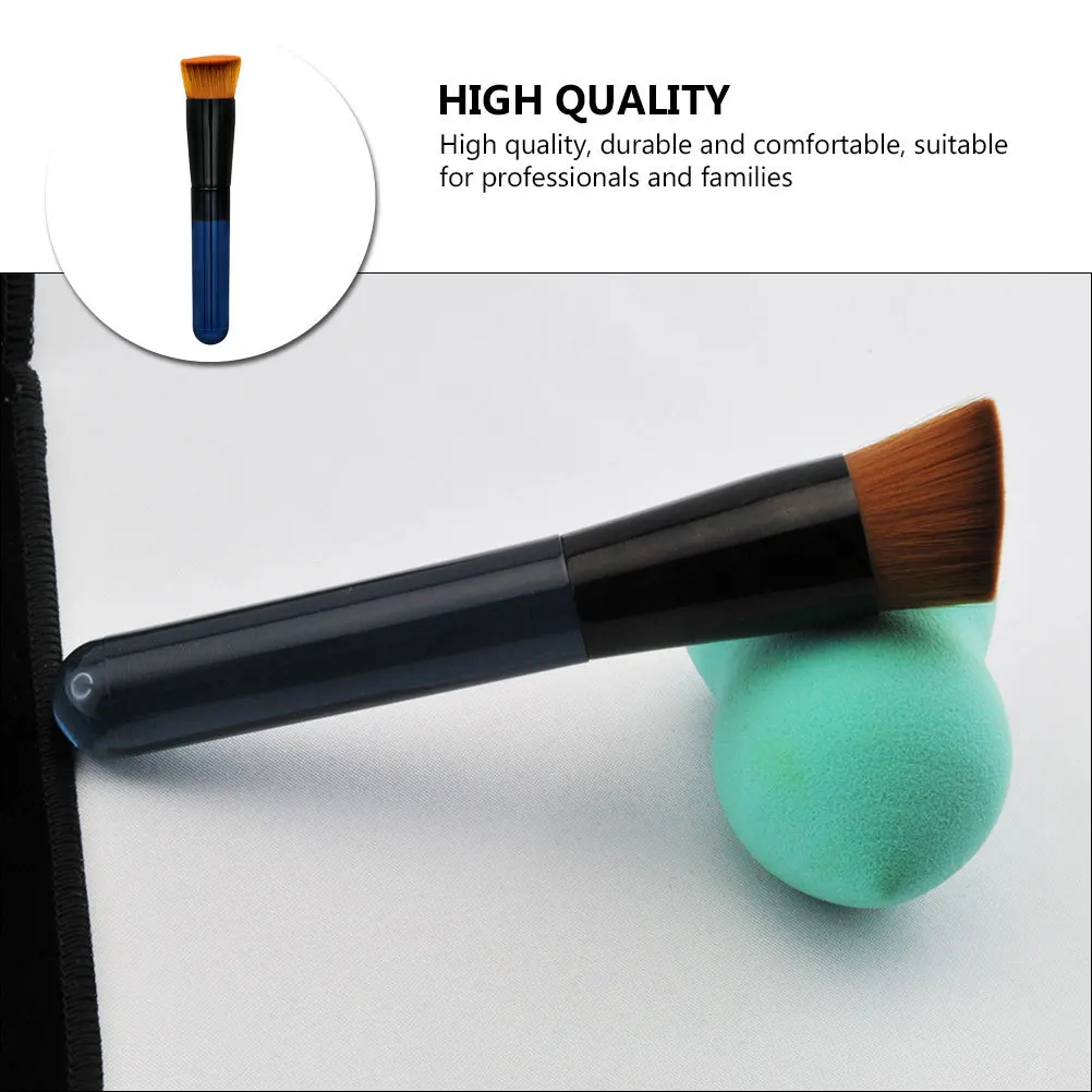 

Premium Synthetic Hair Angled Flat Foundation Brush High Density for Blending Liquid Cream Makeup Tool for Women