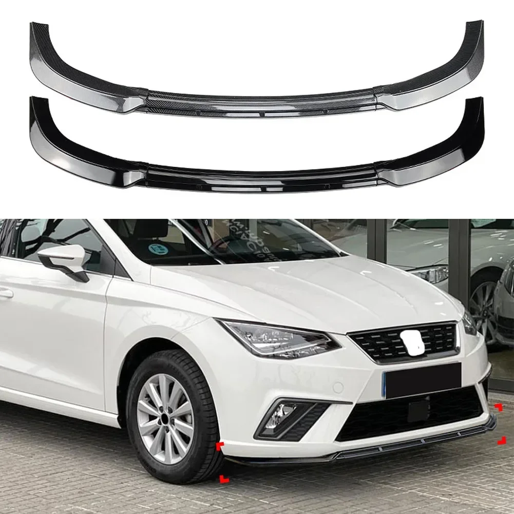 Three Stage Front Lip Splitter Spoiler Side Lower Splitters Body Kit For Seat Ibiza MK5 Standard/FR 2018+