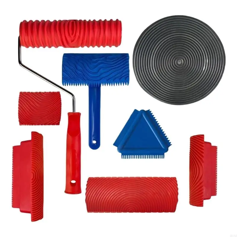 8Pcs Multipurpose Grains Painting Tool Set for Home Decoration Use M89B