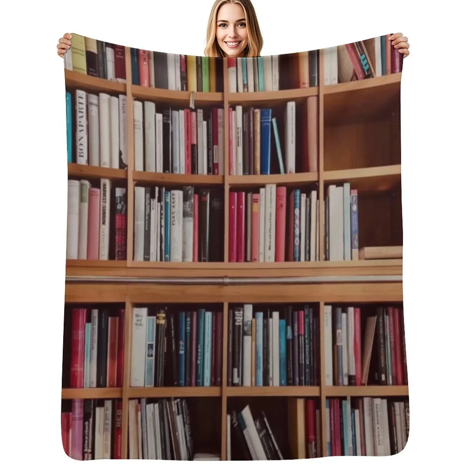 Boks full of knowledge Throw Blanket Color Fast Cozy Throw Blanket