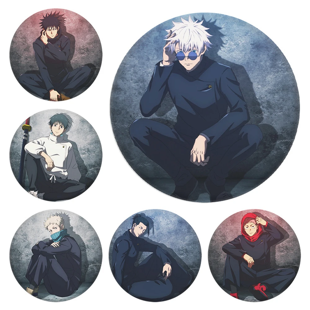 

58mm Anime Jujutsu Kaisen 5th Anniversary Cosplay COSTUME Badge Pin SPTE Tinplate Brooch﻿ Prop Xmas Gilf