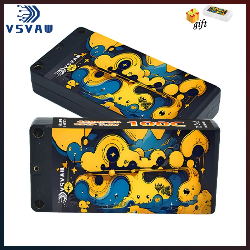 VSVAW 2S 7.6V HV 리포 배터리 4600mAh 100C 하드 케이스 XT60 플러그 포함 RC 자동차 보트 트럭 탱크 차량 트러기 버기 익스팬드 랠리용