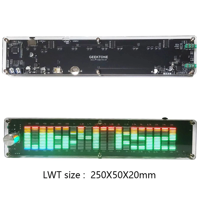 DSP Equalizer EQ Pickup Rhythm Music Spectrum LED Audio Level Indicator Amplifier VU Meter For Car Light Atmosphere Lamp LED2015