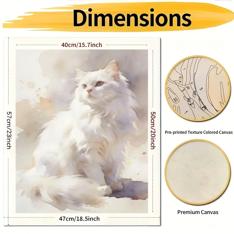 Professional Art Use 2D Flat, 1 Set of Adult DIY Paint by Numbers Kit, 