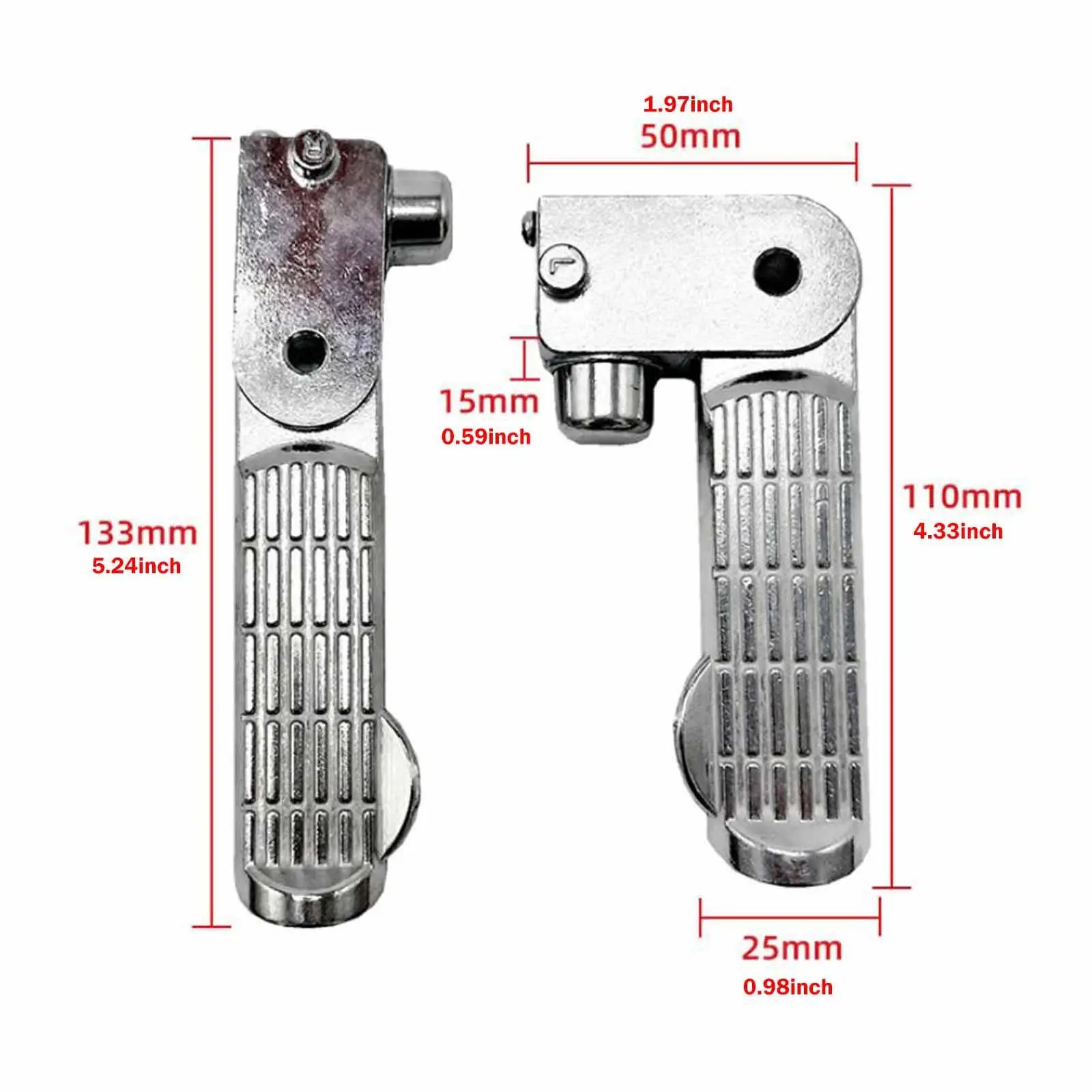 2 Pieces E Bike Foot Rests Accessories, Professional Easy to Install Non Slip, Direct Replaces Lightweight Sturdy Aluminum Alloy