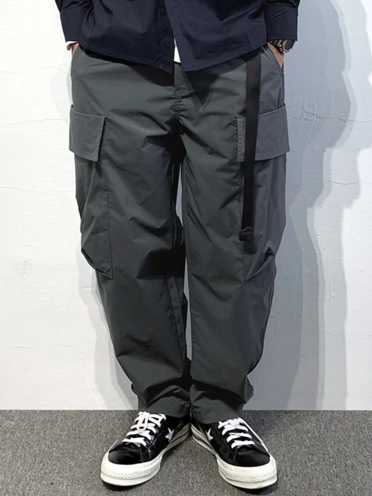 Slim Fit Men's Cargo Pants Multiple Pockets Loose Casual Outdoor Spring Summer Trendy Brand Long Trousers Straight Leg Jeans