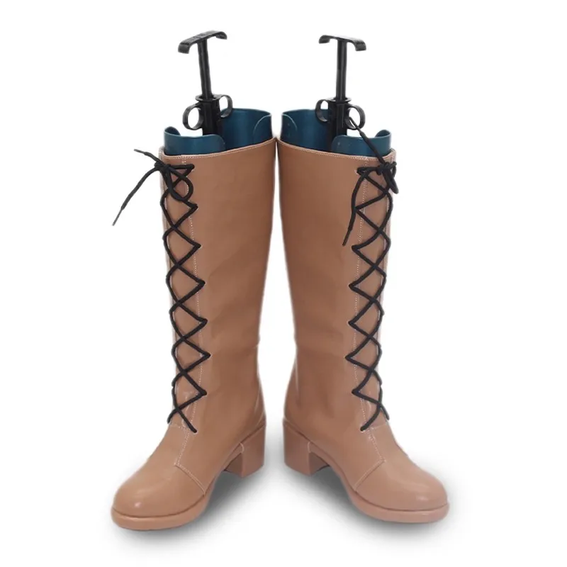 

Game Kazamata Neri Cosplay Shoes Women PU Tall Boots for Halloween Carnival Party Christmas Customize