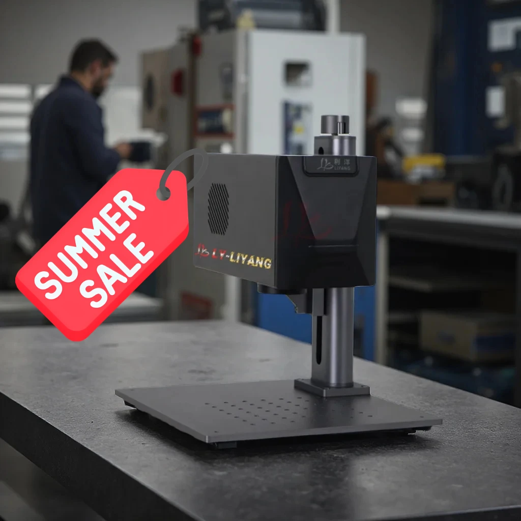 Machine de marquage, gravure et fraisage laser à fibre de bureau 20W 220V, en stock UE, pour mini-metallurgie, PVC, plastique, acier inoxydable, emballage carton
