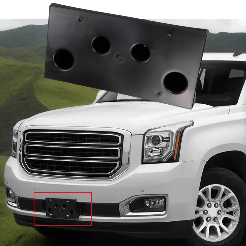 

GM1068159 22948151 Front Bumper License Plate Frame Mounting Bracket Holder For GMC Yukon XL 2015 2016 2017 2018 2019 2020