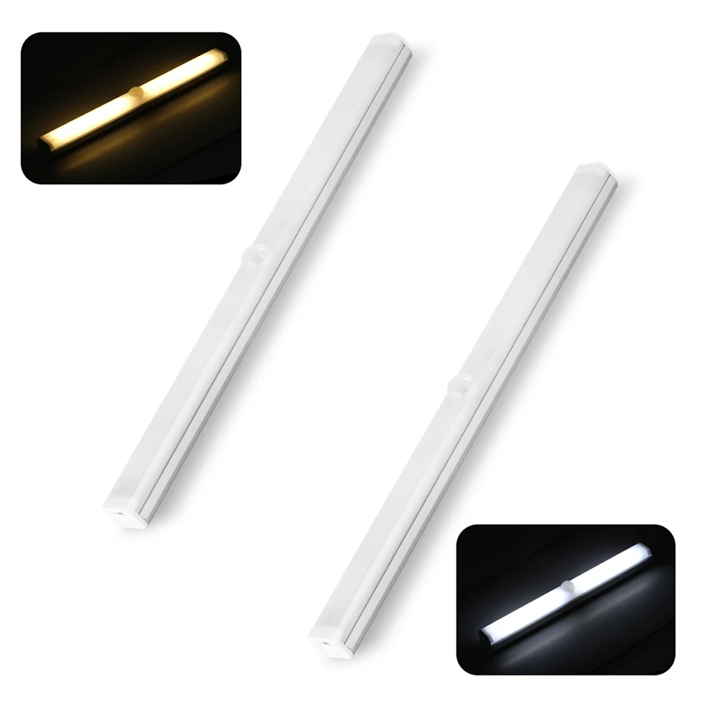 Smart LED Night Light USB Rechargeable Wireless Motion Sensor Closet Night Lamp Magnetic Cordless Light Bar For Wardrobe