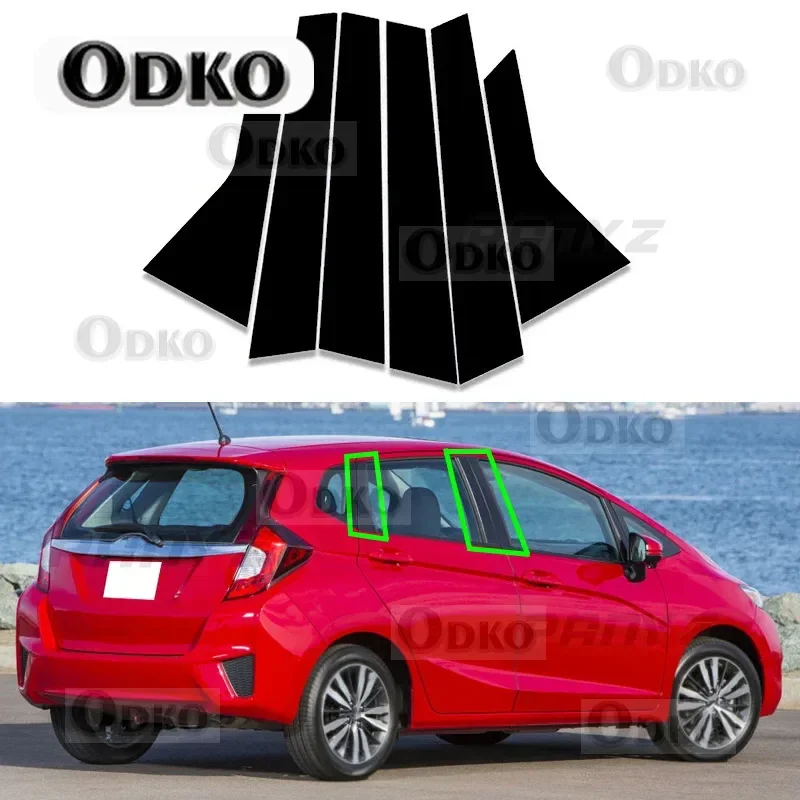 

6 шт. наклейка на оконную стойку автомобиля BC Column для Honda FIT JAZZ 2014 2015 2016 2017 2018 2019 2020, внешние детали