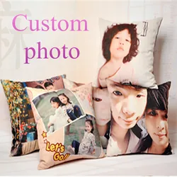 Custom Personlized Cushion Cover your picture printed here home decorative Pillow Case for sofa/bed square Pillowcase 45x45cm