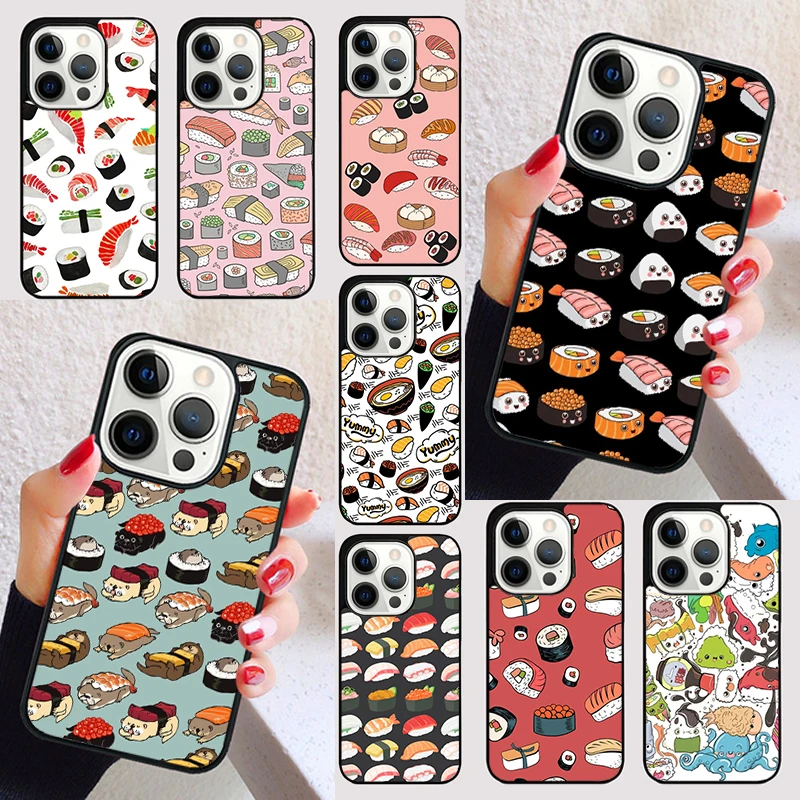 Food Sushi cover For iPhone 15 16 13 12 11 14 Pro Max Mini Max SE 2020 7 8 15 16 Plus Phone Case