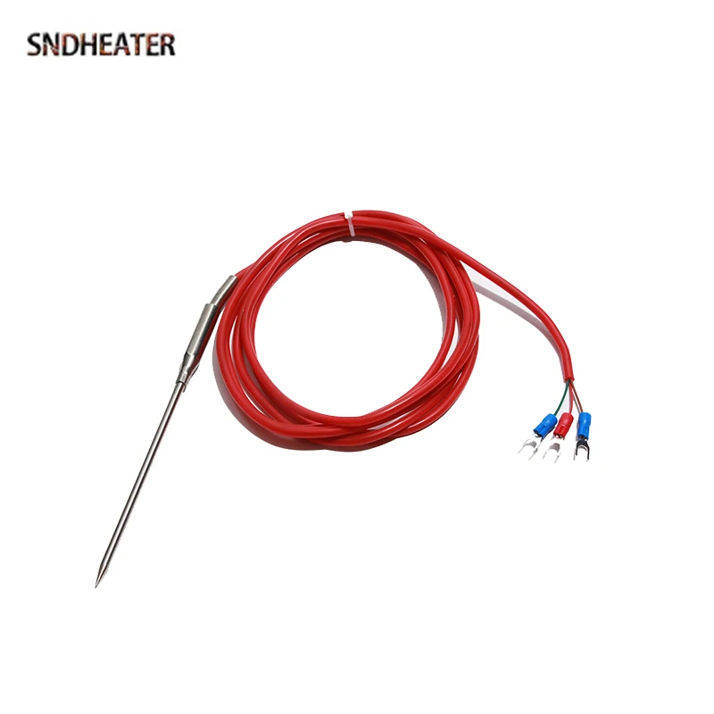 

SNDHEATER PT100/PT1000 Needle-Shaped Thermocouple 4*50/100/150MM Test Wire Food Grade Temperature Sensor Insertion Type Probe