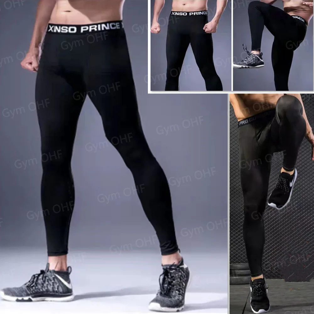 Leggings Men Gym Running Tights Men Compression Pants Fitness Jogging Long Trousers Yoga Training Bottoms