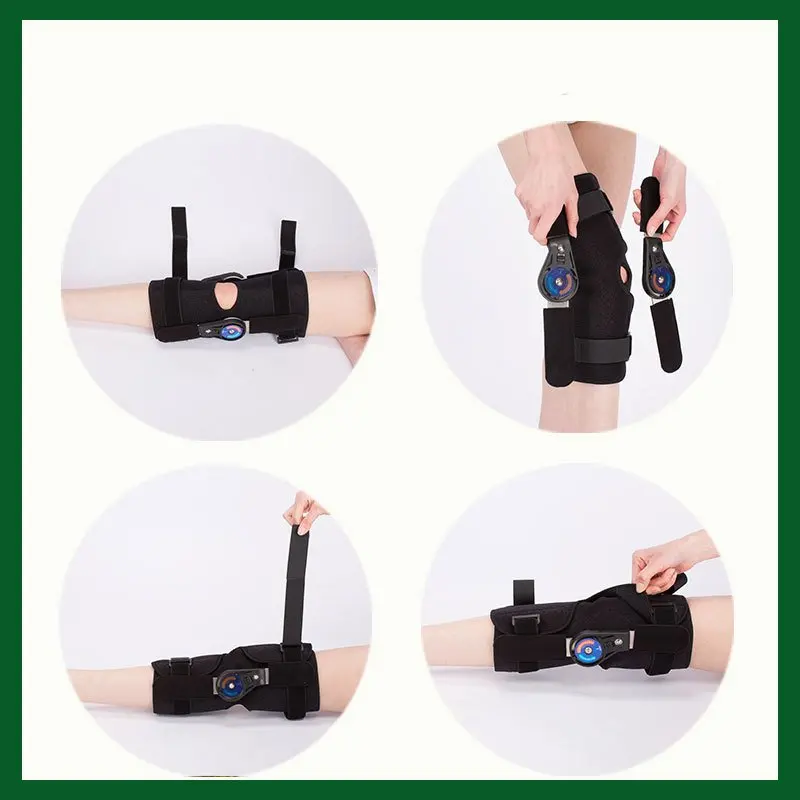 Stable Hinged Knee Brace Left Right Leg Knee Support for Knee Joint Ligament Support Tendon for Men Women Knee Immobilizer