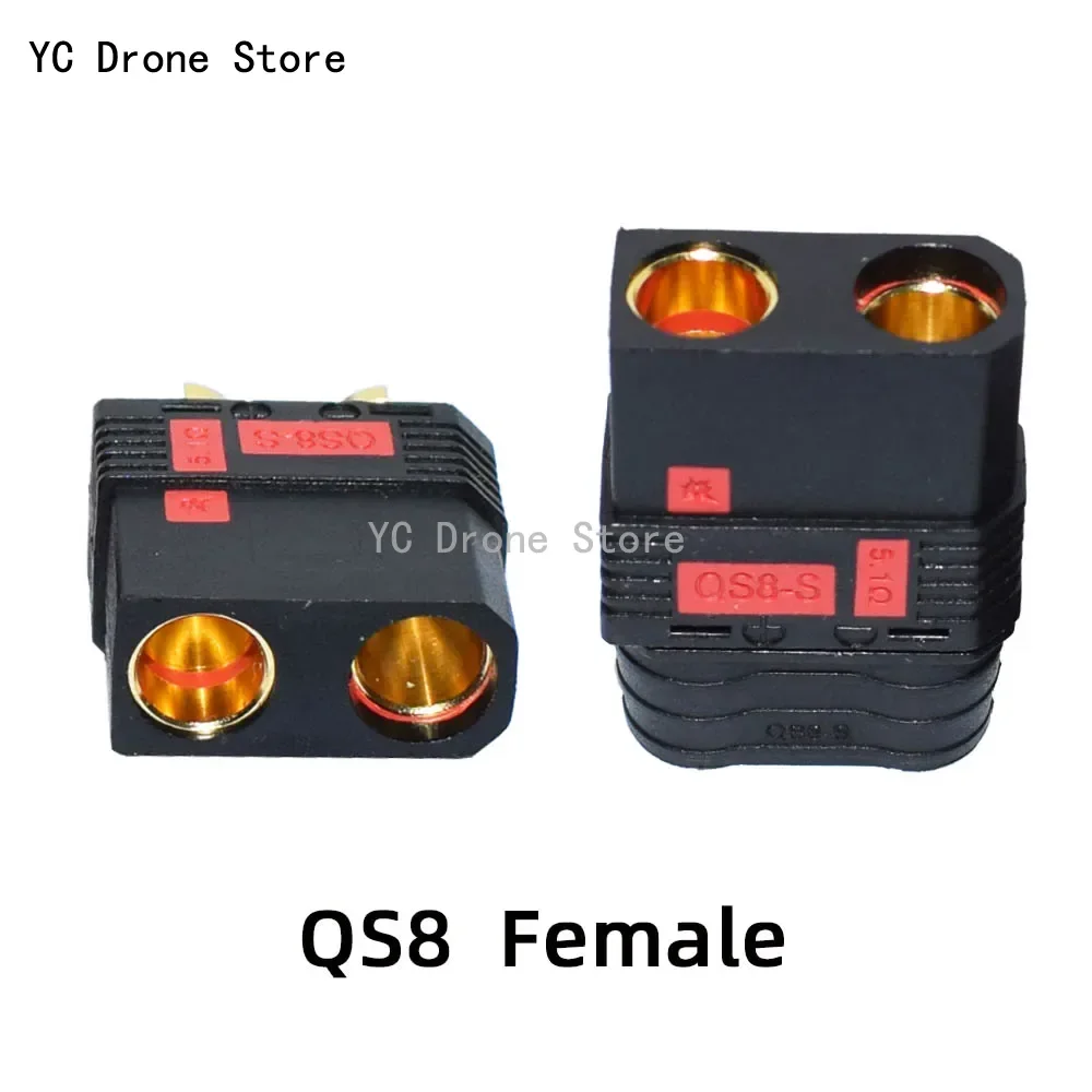 QS8-S Anti-Spark Heavy Duty 8mm Gold-Plated Battery Connector Male Female Power Plug for RC Drone Car