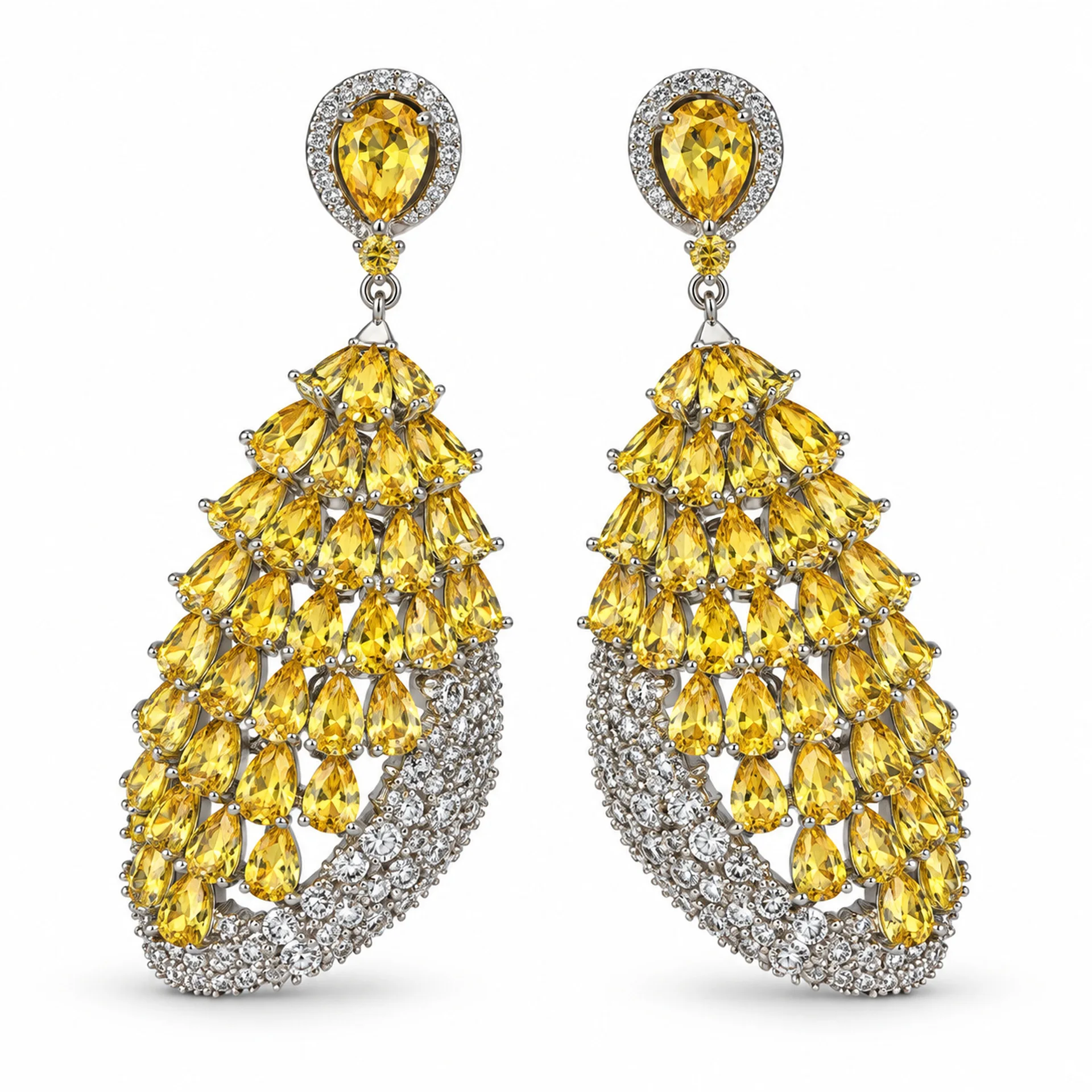 gradient-pear-trapezoidal-square-zircon-earrings-925-silver-needle-european-american-exaggerated-design-trendy-luxury-women