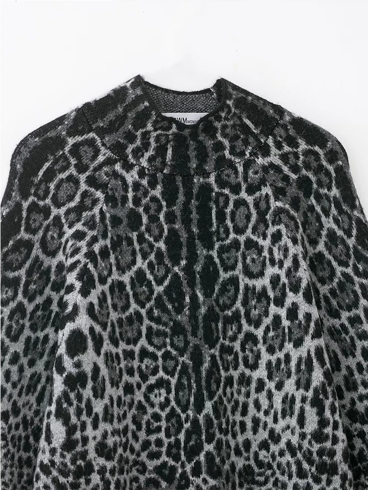 Chic Herbst Gestrickte Pullover Frauen Vintage Jacquard Pullover Mode Lässig Kurzarm Weibliche Elegante Strickwaren Top