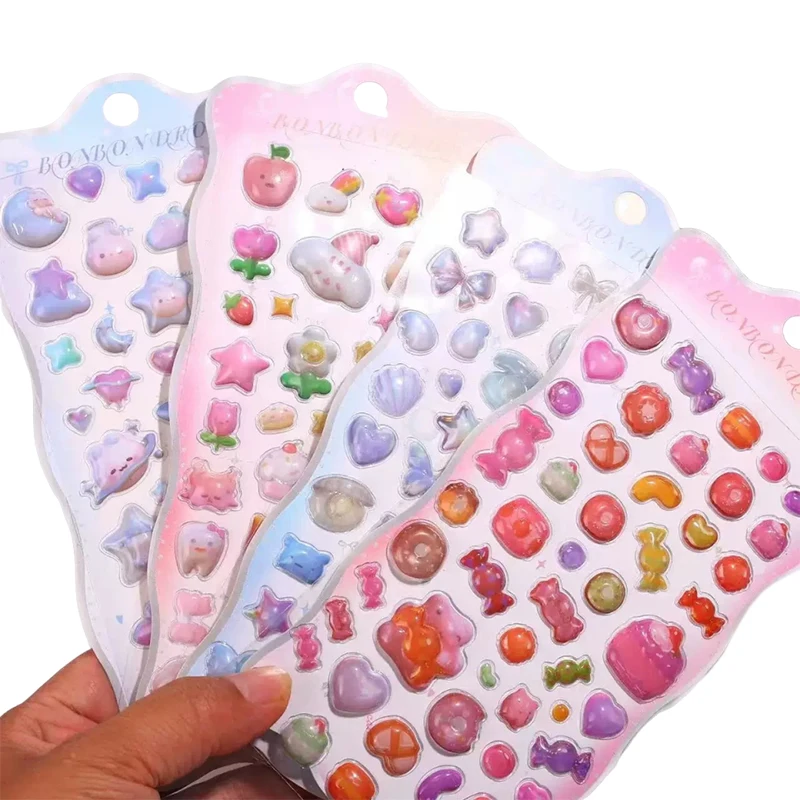 1pc Kawaii Candy Geist Brot Tropfen 3D Relief Journal Dekorative Aufkleber Scrapbooking Telefon Aufkleber Schreibwaren Aufkleber TMZ