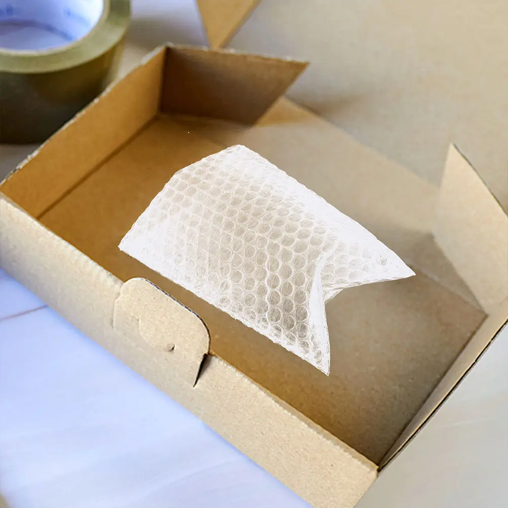 400Pcs Protective Bubble Bags Shock Absorption Cushioning Shipping Pouches Clear Packaging Bags for Glassware Electronics