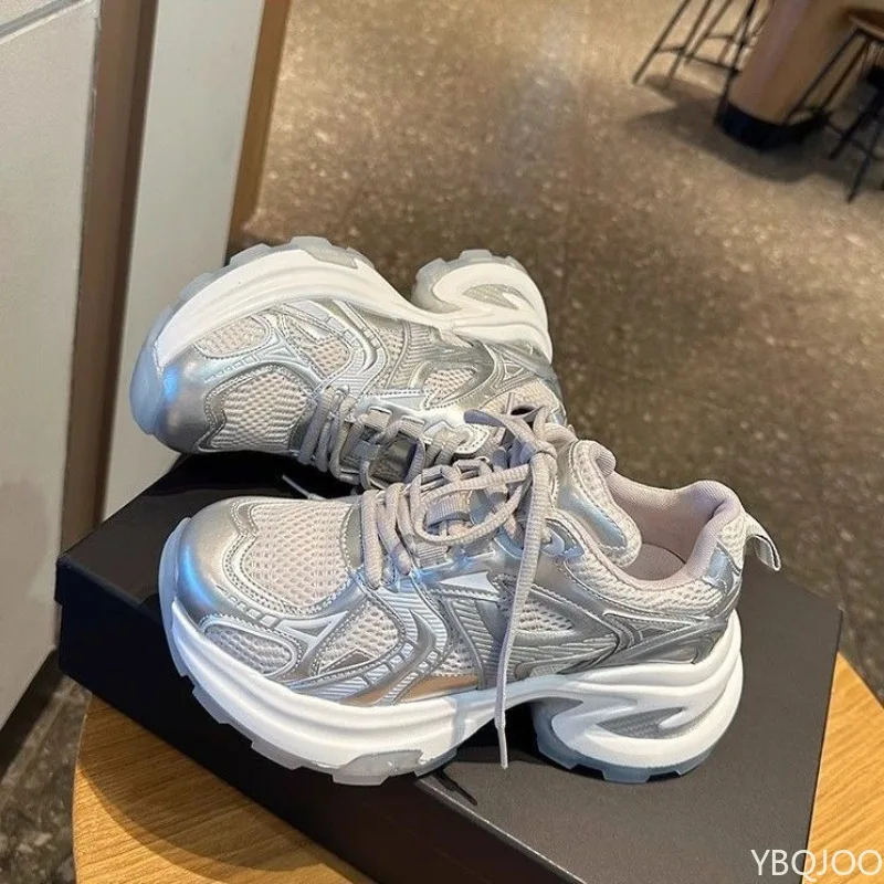 Große Herbstmode, atmungsaktiv, leicht, lässig, bequem, Damenschuhe, vielseitige Damen-Sportschuhe mit flachem Boden