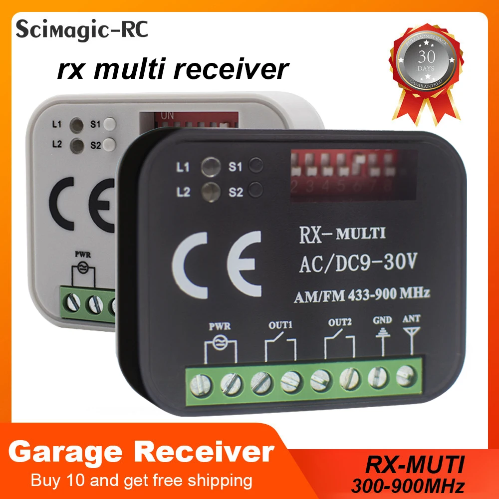 Imagem -02 - Interruptor de Porta de Garagem Tuya Wifi Controlador Receptor Inteligente 433-900mhz ca dc 930v 85250v 2ch Smart Life Alexa Google Home