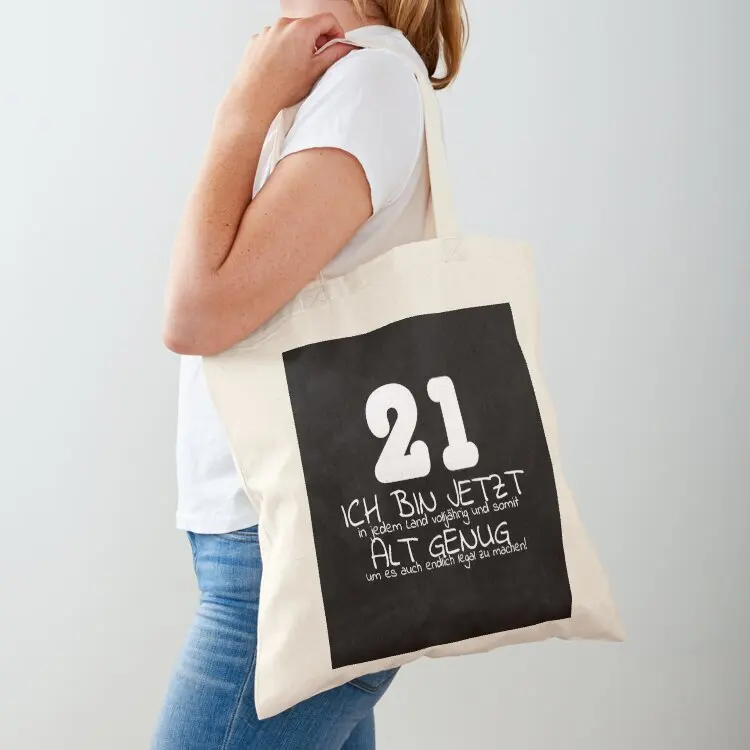 

21st birthday 21st birthday gift present man woman Tote Bag Customizable tote bag canvas shopping bag cloth woman
