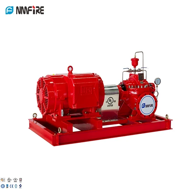 500gpm 114m3/h 75psi Listed NFPA20 Single Stage Split Case Centrifugal Fire Pump With Electric Motor