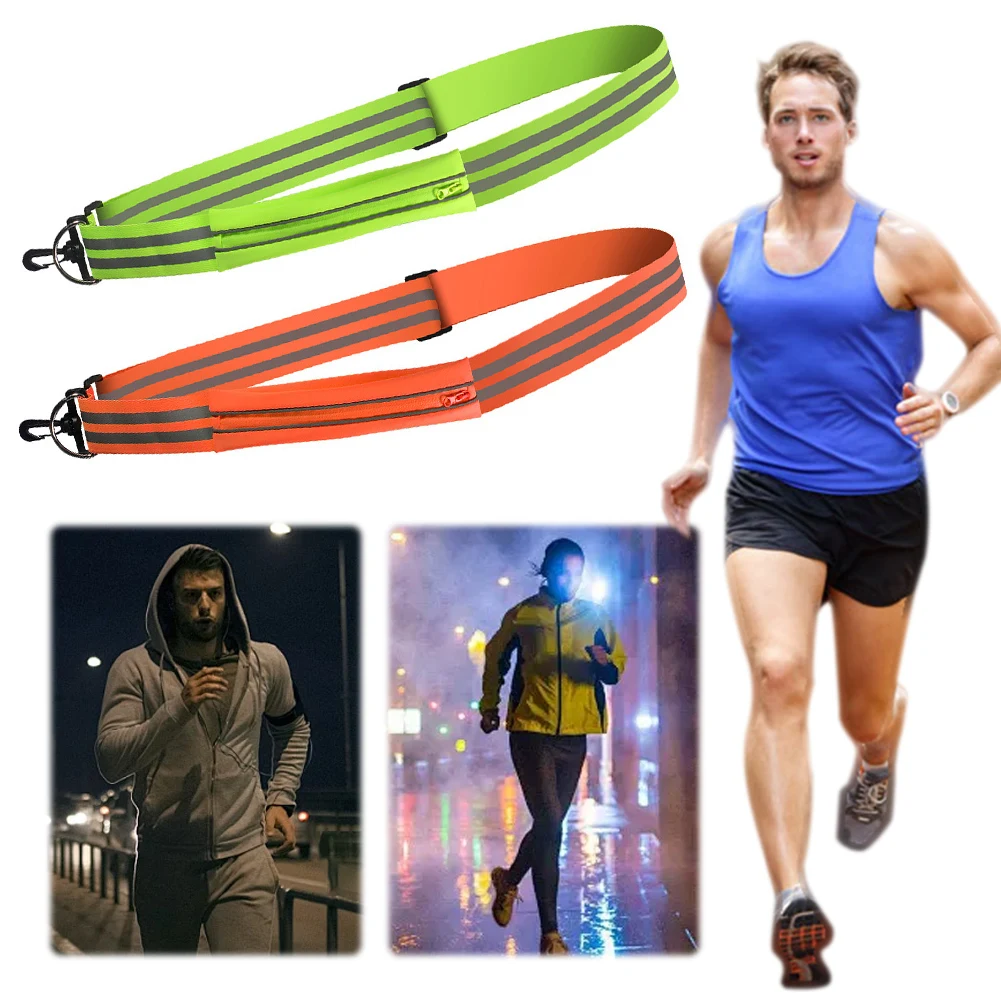 Reflective Shoulder Strap Reflective Belt Adjustable Running Belt High Visibility Elastic Belt Cycling Strap for Running Cycling