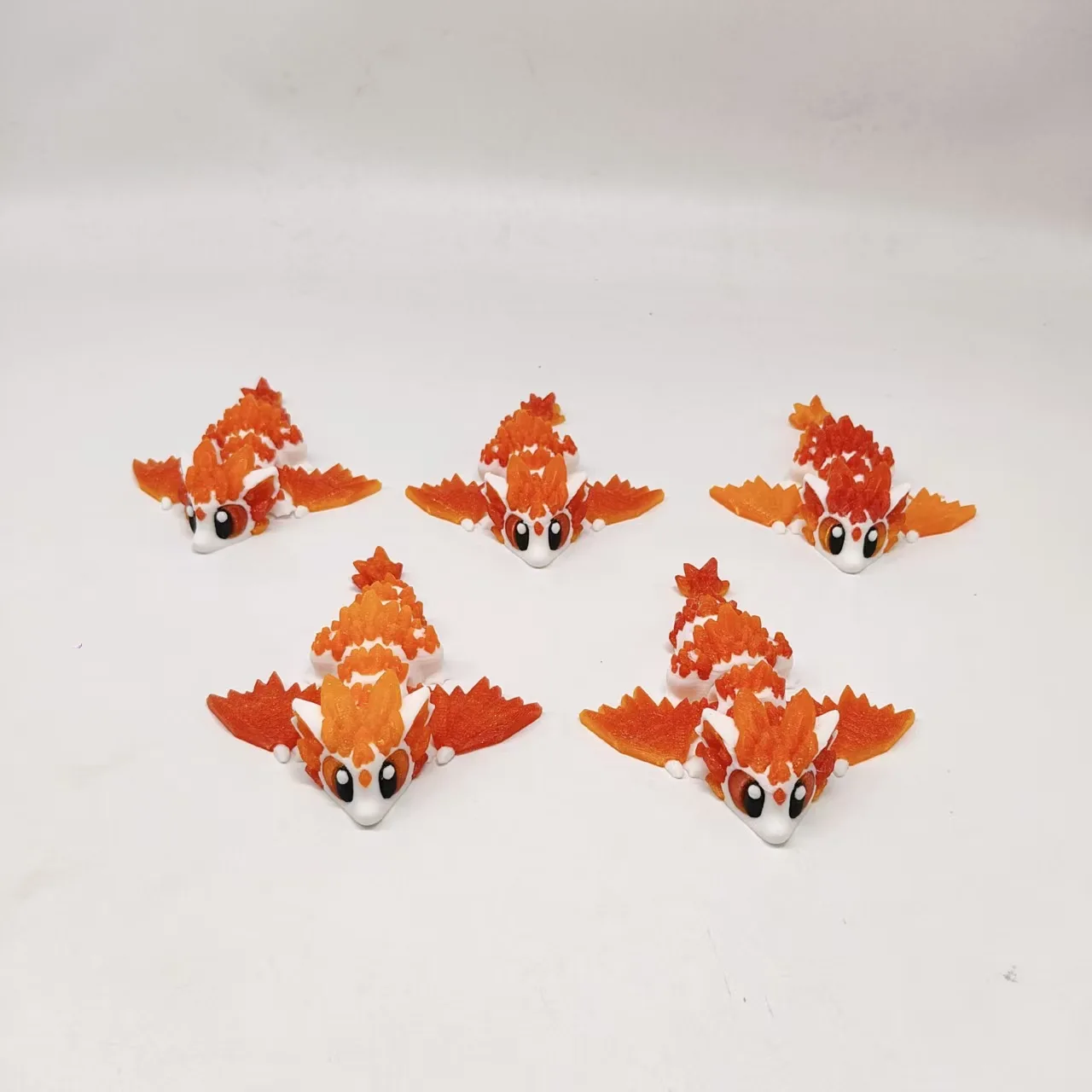 Multi-cor cristal glaciar pequeno dragão 3d impresso brinquedo simulação animal dragão brinquedo modelo bonito artesanato decoração de casa presente do feriado