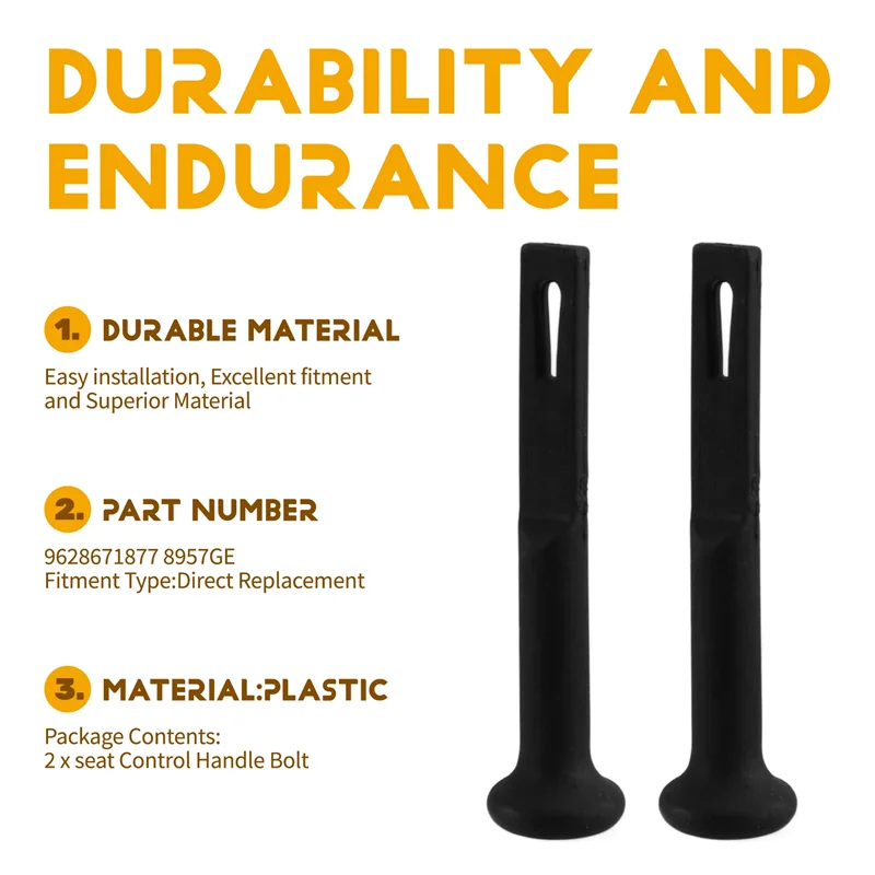 

2 Pieces Car Rear Seat Hinge Back Backrest Control Knob Handle Bolt Guide 9628671877 8957GE For 206 207 C2-A61E