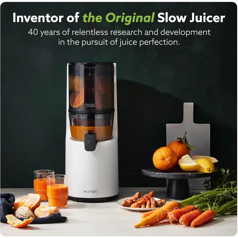 H200 Easy Clean Slow Juicer, Matte Black | Hands Free | Hopper Fits Whole Produce  Quiet Motor Scrub Free Cleaning