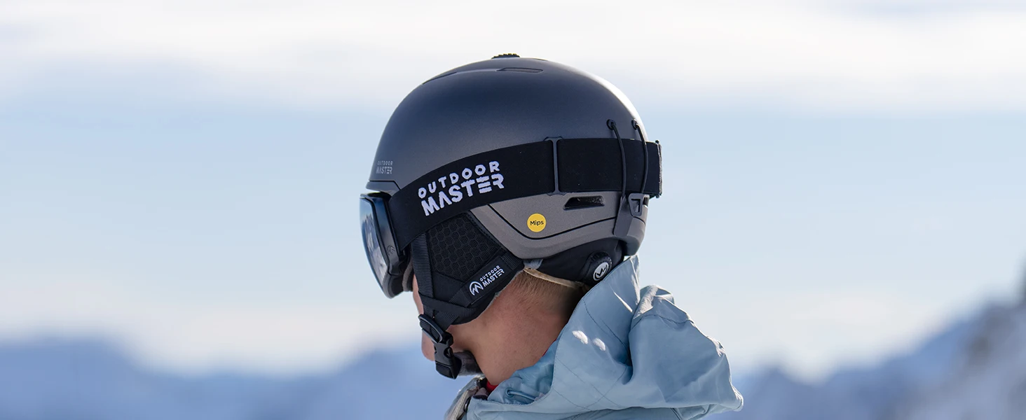 OutdoorMaster MIPS Skihelm mit Ohrenschutz 8 Verstellbare Belüftungsöffnungen PC+EPS Hochwertig für Snowboard Ski Skateboard Outdoor-Sport – Detail 6