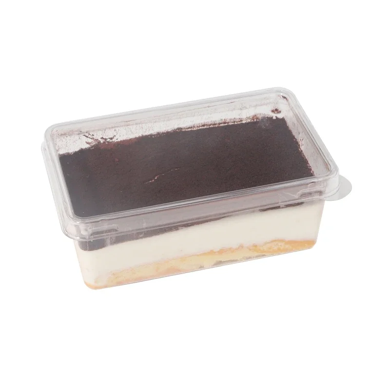 

50pcs Tiramisu Box Plastic Transparent Mousse Cake Dessert Packaging Container Gift Box for Party Supplies