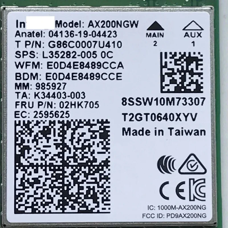 Int-ax200ngw-wifi is suitable for Lenovo Yoga 6, S740, S540, Leon 5, Flex 5, IDEacentre 3, 5, 5G series, 02HK705, SW10M73307