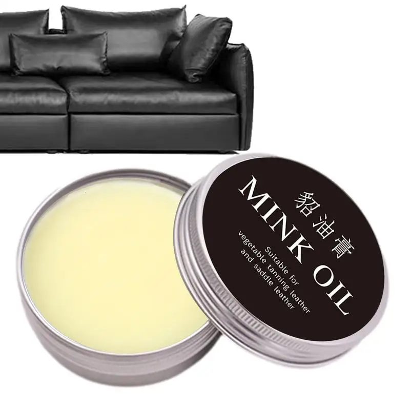 Mink Oil Leather Conditioner Waterproof Leather Boot Conditioner Saddle Oil Leather Care Softener For Furniture Auto Interiors