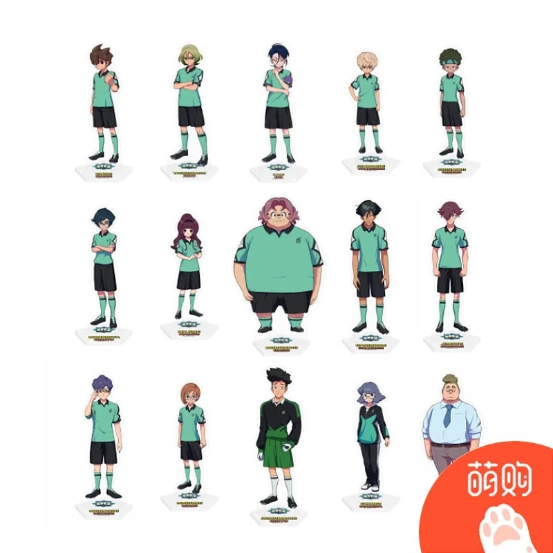New Anime Inazuma Eleven Acrylic Stand Endou Mamoru Gouenji Shuuya Kidou Yuuto Cosplay Figure Desktop Keychain 15cm