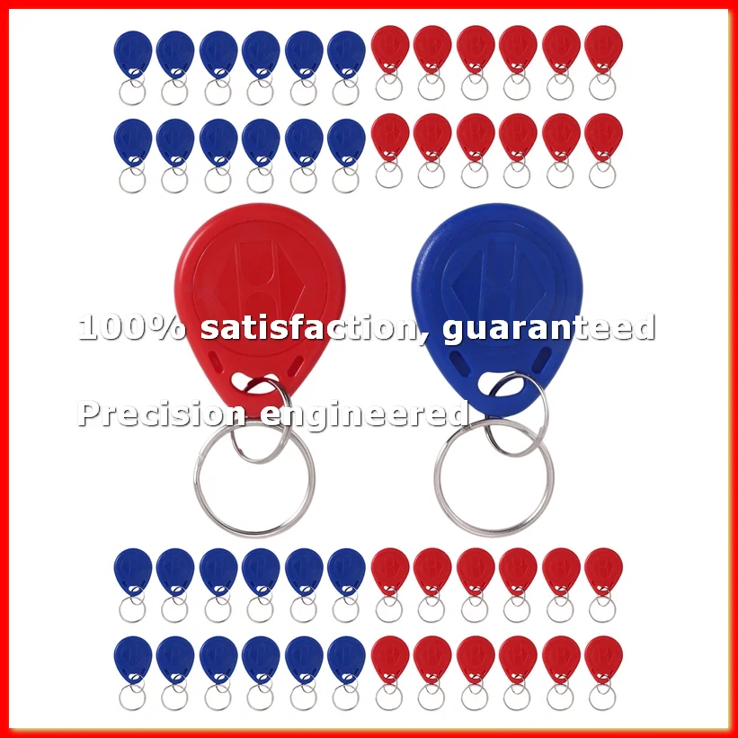 50Pcs 125 Khz Proximity ID Card RFID Keyfob Access Control Key for Door Entry Access Control System TK4100-A68X