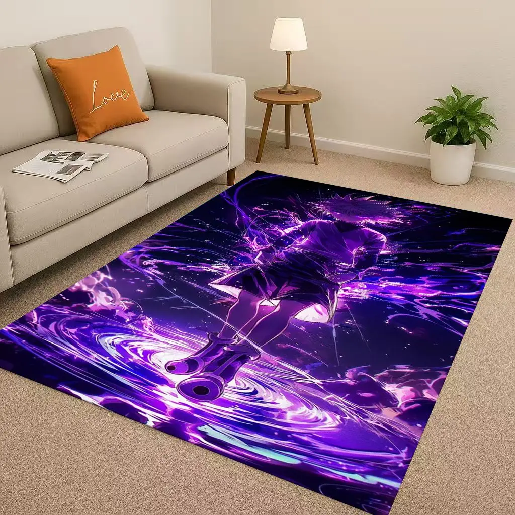 

Anime Hunter X Hunter Killua Zoldyck Cartoon Living Room Non-Slip Area Rug Carpet for Bedroom Playroom Sofa,Home Decor Doormat