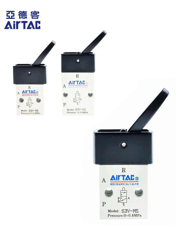 Airtac S3Y-M5 S3Y-06 S3Y-08 3/2-Wege-Hebelventil, mechanisch gesteuertes Handventil – Detail 3